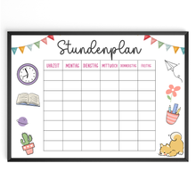 Laden Sie das Bild in den Galerie-Viewer, Stundenplan Grundschule Schulkind Einschulung Geschenk zum Schulanfang Schulkind
