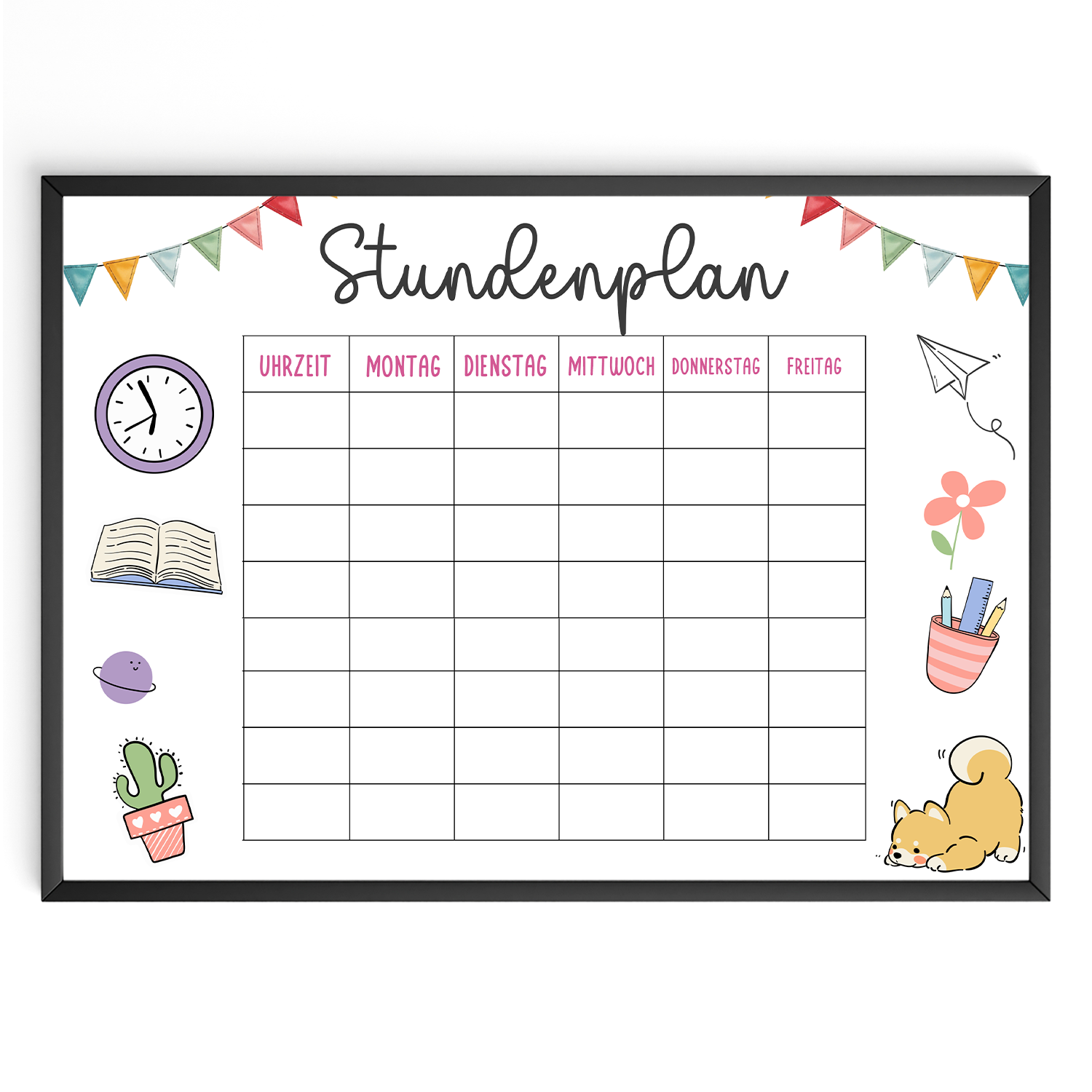 Stundenplan Grundschule Schulkind Einschulung Geschenk zum Schulanfang –  Tigerlino®