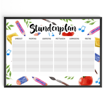 Laden Sie das Bild in den Galerie-Viewer, Grundschule Stundenplan Schulkind Einschulung Geschenk zum Schulanfang Schulkind
