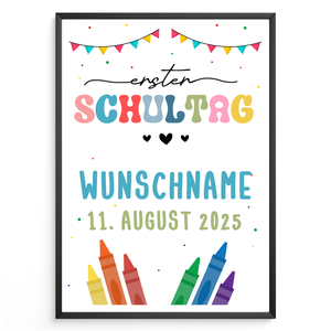 Erster Schultag Geschenk Einschulung personalisiert Schulanfang Erstklässler