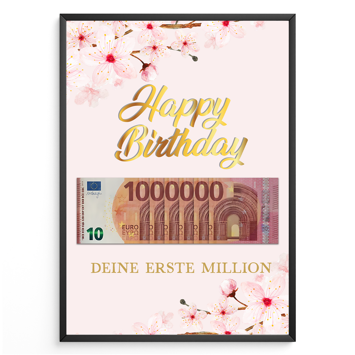 Geldgeschenk Geburtstag Frau | erste Million | Lustiges Geburtstagsgeschenk Freundin Witzige Geschenkidee Damen Geld verschenken