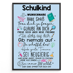Personalisiertes Geschenk zum Schulanfang Affirmation Schultüte Einschulung