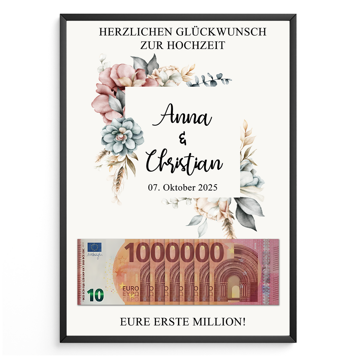 Personalisiertes Geldgeschenk Hochzeitsgeschenk Brautpaar Hochzeit Geld