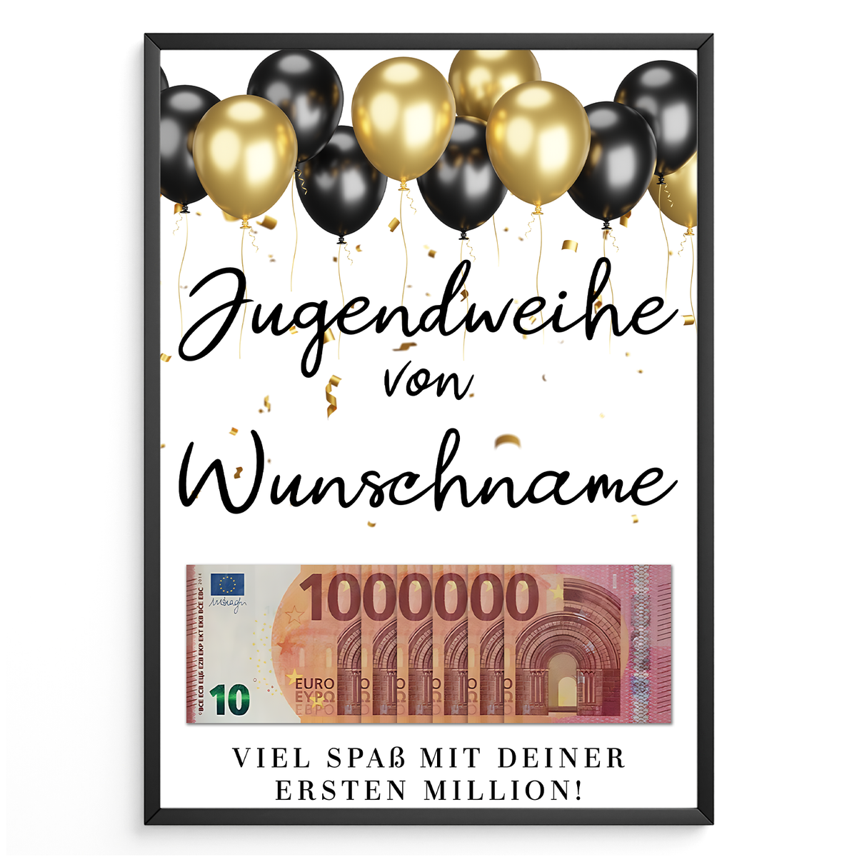 Personalisiertes Geldgeschenk zur Jugendweihe Geschenkidee