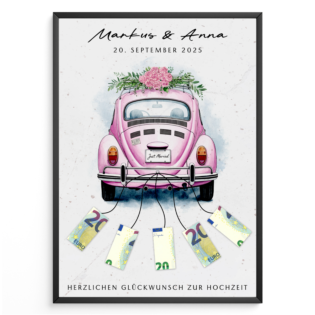 Hochzeitsgeschenk Personalisiert Geldgeschenk Hochzeitsauto Brautpaar Hochzeit Geschenk personalisierbar