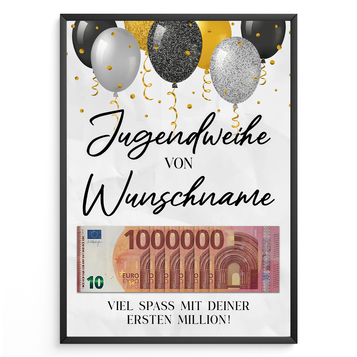 Personalisiertes Geldgeschenk zur Jugendweihe Geschenkidee Jugendweihe Karte