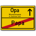 Opa personalisiertes Geschenk Opa Ortsschild Poster personalisierte Geschenkidee