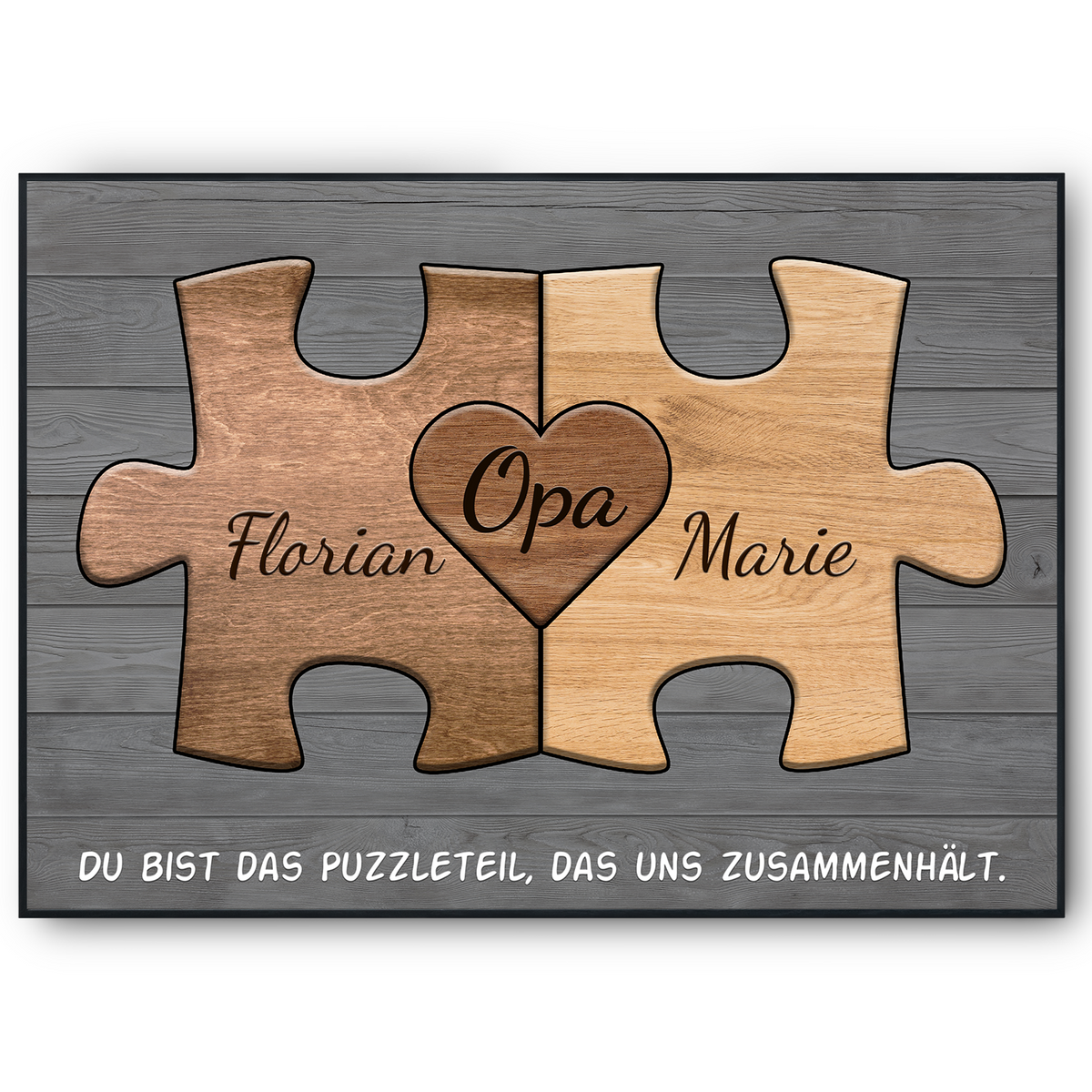 Opa Geschenk personalisiert | Opa Geburtstag Großvater Familienbild gestalten | Vatertag personalisierte Geschenke Opa Puzzle