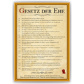 Personalisiertes Hochzeitsgeschenk Ehegesetz Poster lustiges Geschenk zur Hochzeit Karte Ehepaar Geschenkidee Hochzeitstag