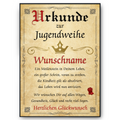 Jugendweihe Urkunde personalisiertes Geschenk zur Jugendweihe Jugendlicher Spruch Jugendweihe Karte Deko