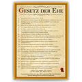 Hochzeitsgeschenk Ehegesetz Poster lustiges Geschenk zur Hochzeit Karte Ehepaar Geschenkidee zum Hochzeitstag Urkunde