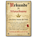 Beste Mama Urkunde personalisiert Mutter persönliches Geschenk personalisierte Geschenkidee Mama Geburtstag Karte