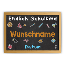 Laden Sie das Bild in den Galerie-Viewer, Einschulung Personalisiertes Geschenk zum Schulanfang Deko Poster Erster Schultag Schulkind
