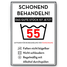 Laden Sie das Bild in den Galerie-Viewer, Personalisiertes Geschenk zum 55. Geburtstag Frau Mann Wäsche Lustige Geschenkidee 55 Jahre Geburtstagskarte Witzige Party Deko
