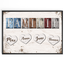 Laden Sie das Bild in den Galerie-Viewer, Poster Familie Personalisiert mit Namen - personalisierte Geschenke zum Einzug Hausbau Wohnung Einzugsgeschenk Bild Familie Geschenk für Familie, Eltern, Mama &amp; Papa
