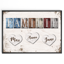 Laden Sie das Bild in den Galerie-Viewer, Poster Familie Personalisiert mit Namen - personalisierte Geschenke zum Einzug Hausbau Wohnung Einzugsgeschenk Bild Familie Geschenk für Familie, Eltern, Mama &amp; Papa
