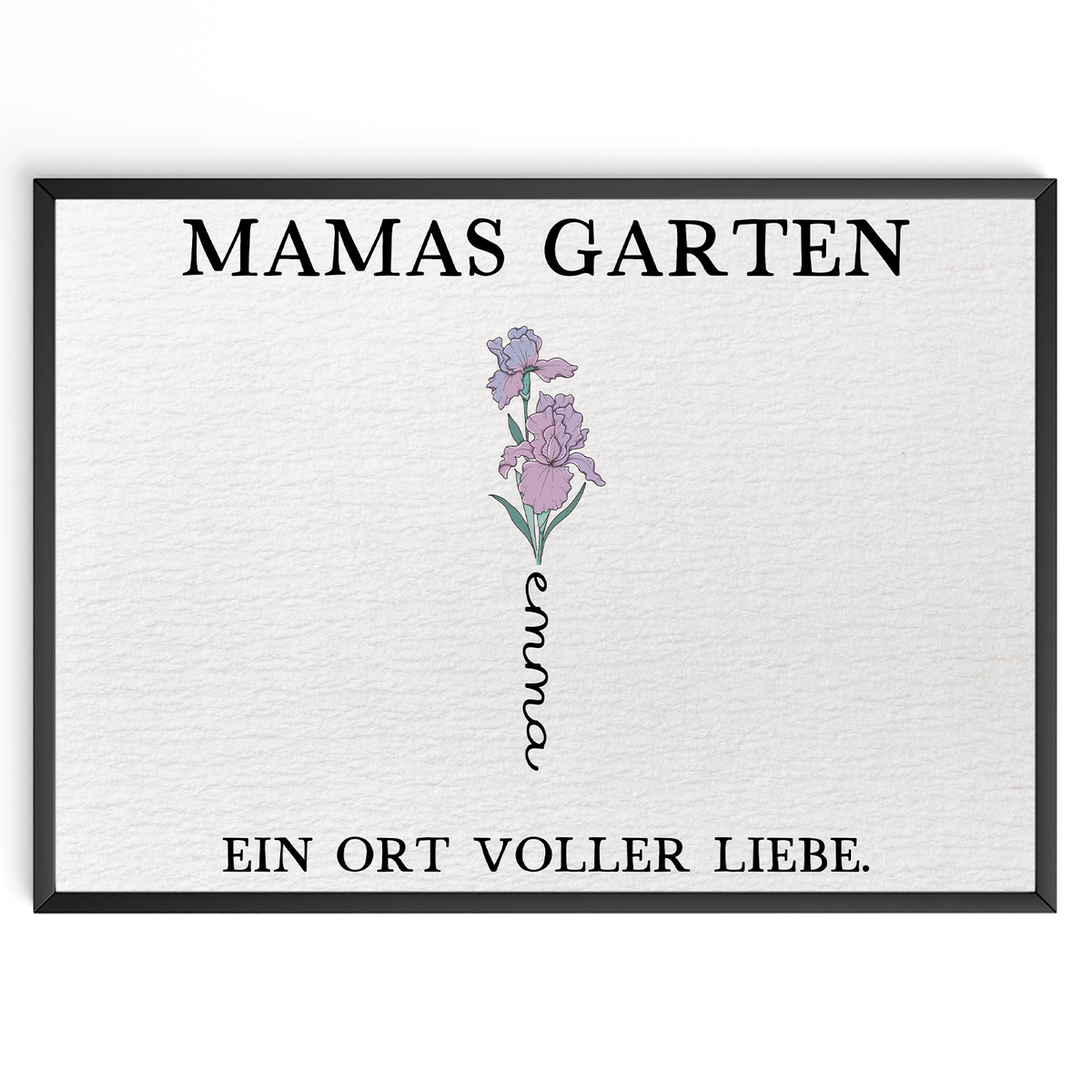 Personalisiertes Mama Poster „Mamas Garten“ – Blumenposter mit Namen – Geschenk für Mama, Muttertag Geschenk, Familien Wandbild Geschenk für Mama, Oma, Ehefrau Frauen