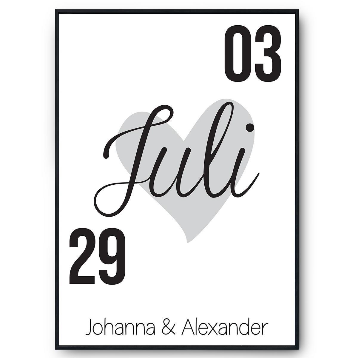 Jahrestag Poster Personalisiert Datum Namen Partner Geschenk zur Hochzeit Poster für Paare Verlobte Hochzeitsgeschenk