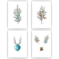 Minimalistische Weihnachtsbilder Weihnachten DIN A4 Weihnachtsposter Weihnachtsdeko Wandbilder 4er Set