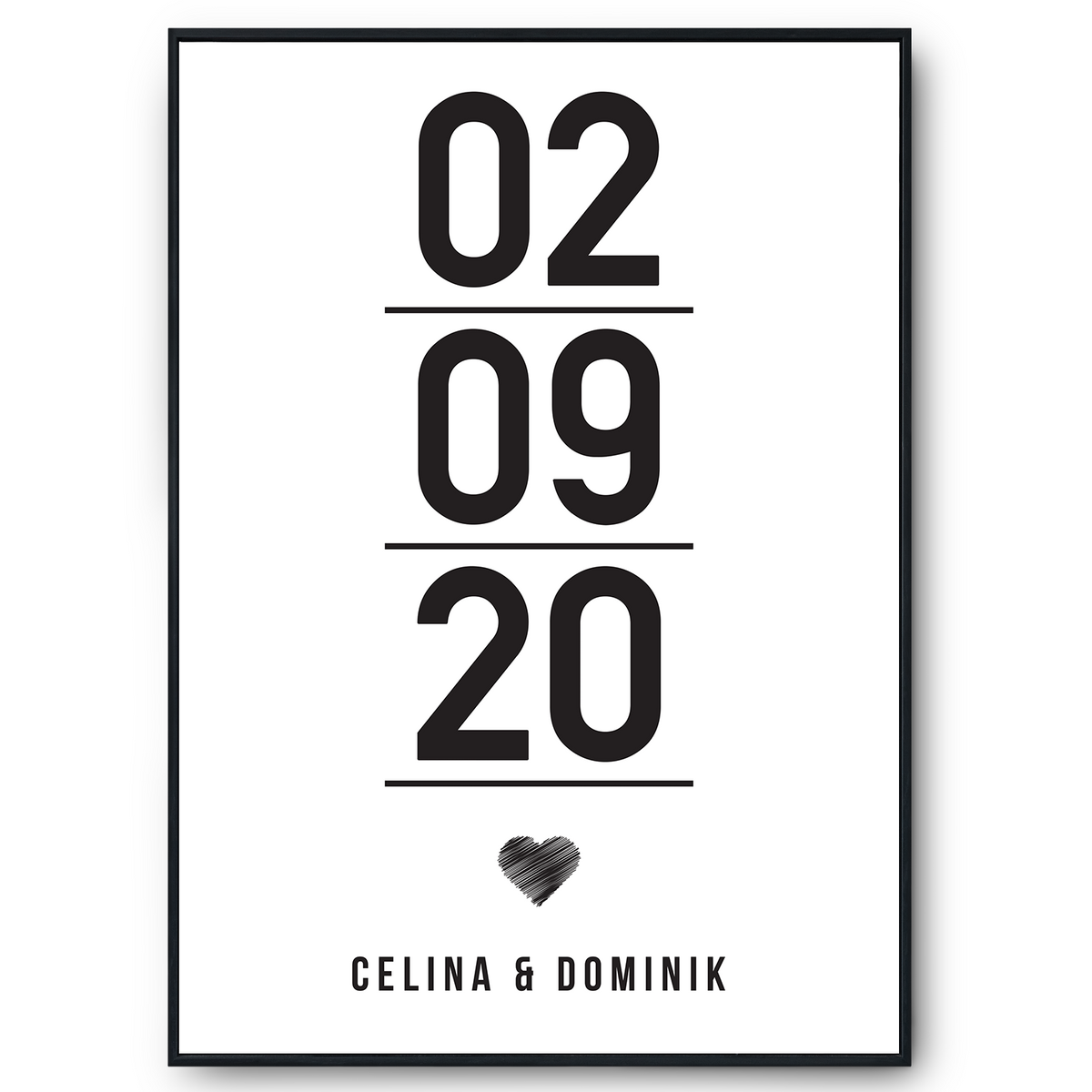 Jahrestag Partner Poster Personalisiert Datum Namen | Geschenk zur Hochzeit Poster für Paare Verlobte Hochzeitsgeschenk