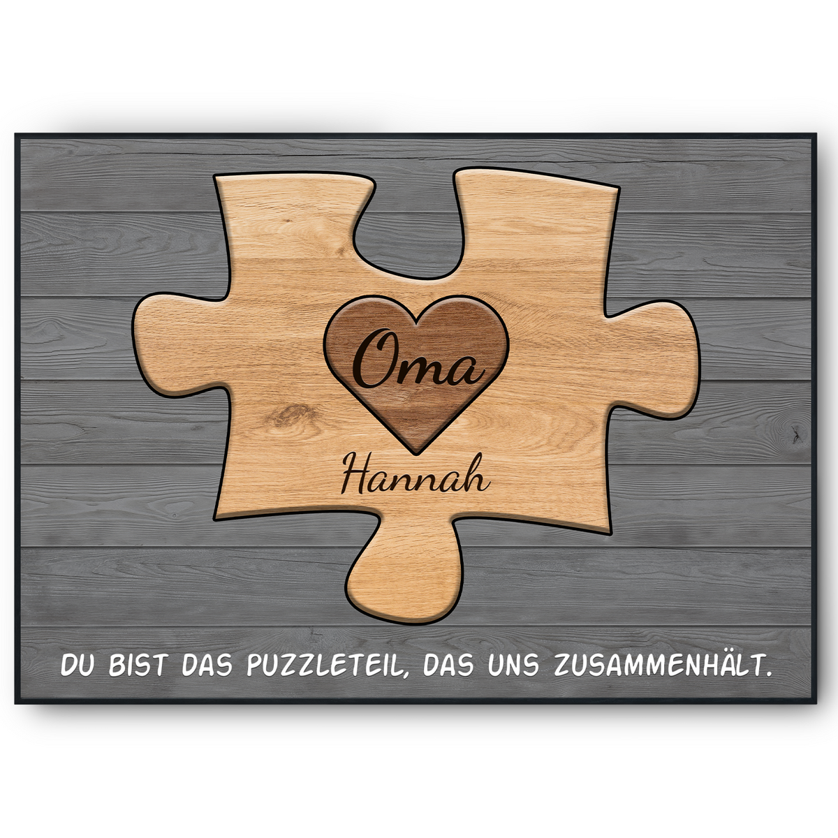 Oma Geschenk personalisiert | Oma Geburtstag Großmutter Familienbild gestalten | Muttertag personalisierte Geschenke Oma Puzzle
