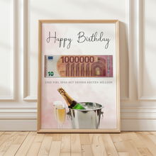Laden Sie das Bild in den Galerie-Viewer, Geldgeschenk zum Geburtstag | Deine erste Million | Lustiges Geburtstagsgeschenk Mann Frau Witzige Geschenkidee Geld kreativ verschenken Happy Birthday
