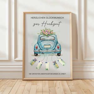 Geldgeschenk Hochzeit | Hochzeitsgeschenk für Brautpaar Geld kreativ verschenken