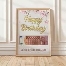 Laden Sie das Bild in den Galerie-Viewer, Geldgeschenk Geburtstag Frau | Deine erste Million | Lustiges Geburtstagsgeschenk Freundin Witzige Geschenkidee Damen Geld kreativ verschenken Mädchen
