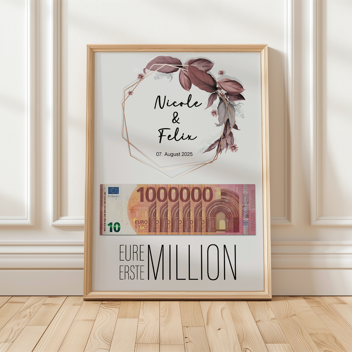 Personalisiertes Hochzeitsgeschenk Geldgeschenk Brautpaar Hochzeit Geld
