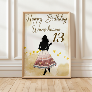 Geldgeschenk zum 13. Geburtstag Personalisiert Frauen Geburtstagsgeschenk Freundin Geld Geschenkidee