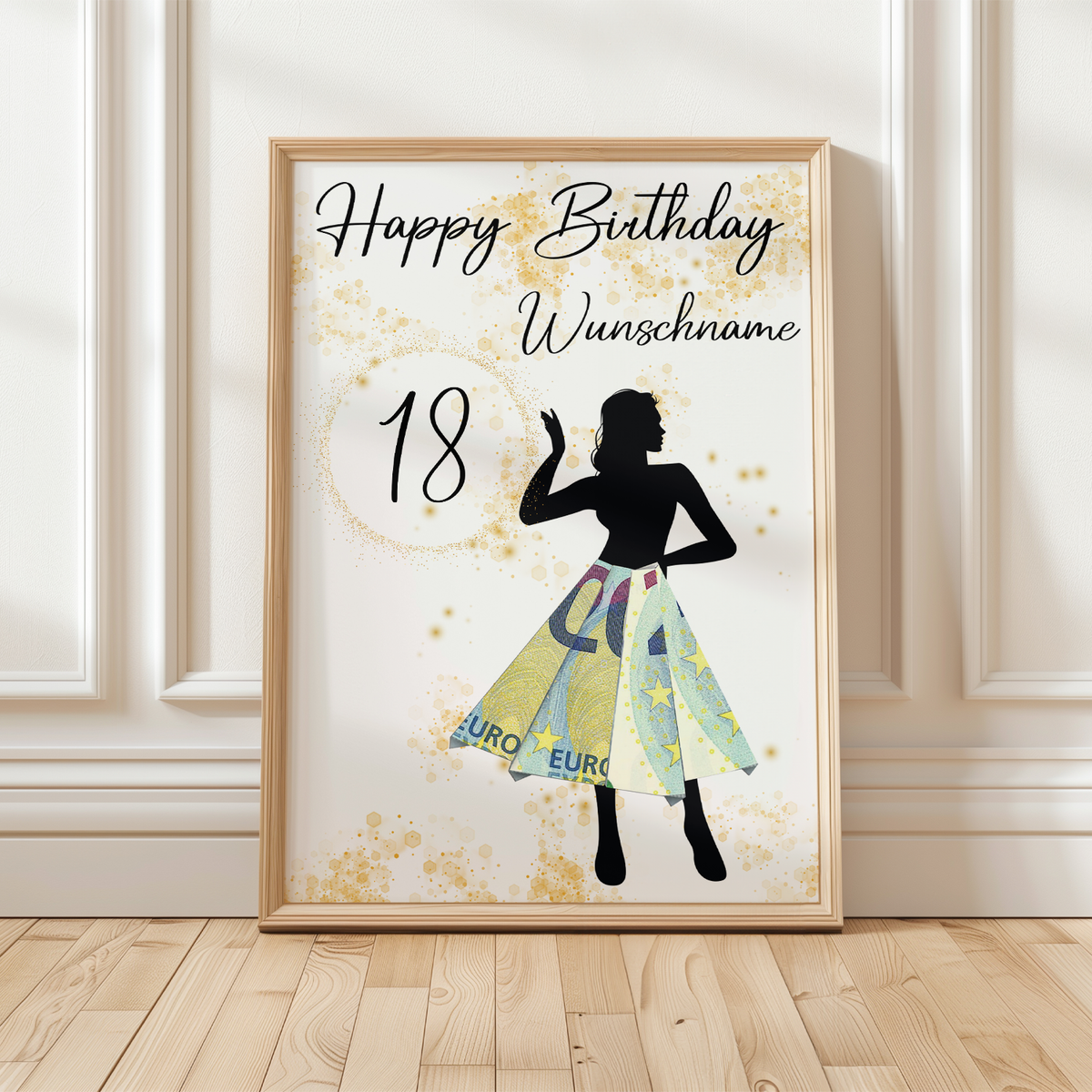 Geldgeschenk zum 18. Geburtstag Personalisiert Frauen Geburtstagsgeschenk Freundin Geld Geschenk personalisierbar