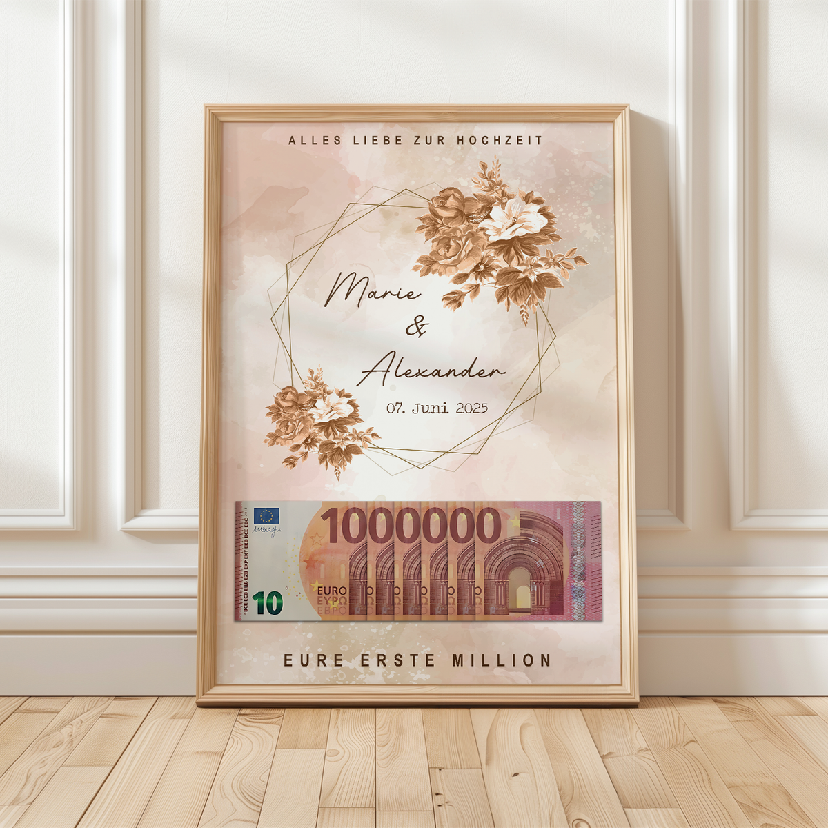 Geldgeschenk Personalisiertes Hochzeitsgeschenk für Brautpaar Hochzeit Geld verschenken