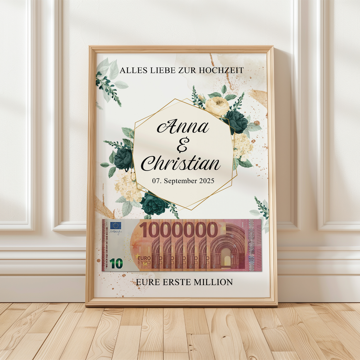 Personalisiertes Hochzeitsgeschenk Geldgeschenk für Brautpaar Hochzeit Geld verschenken