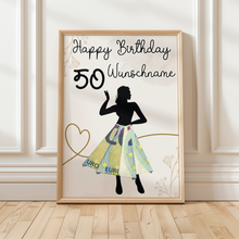Laden Sie das Bild in den Galerie-Viewer, Geldgeschenk zum 50. Geburtstag Personalisiert Frauen Geburtstagsgeschenk Freundin Geld Geschenkidee
