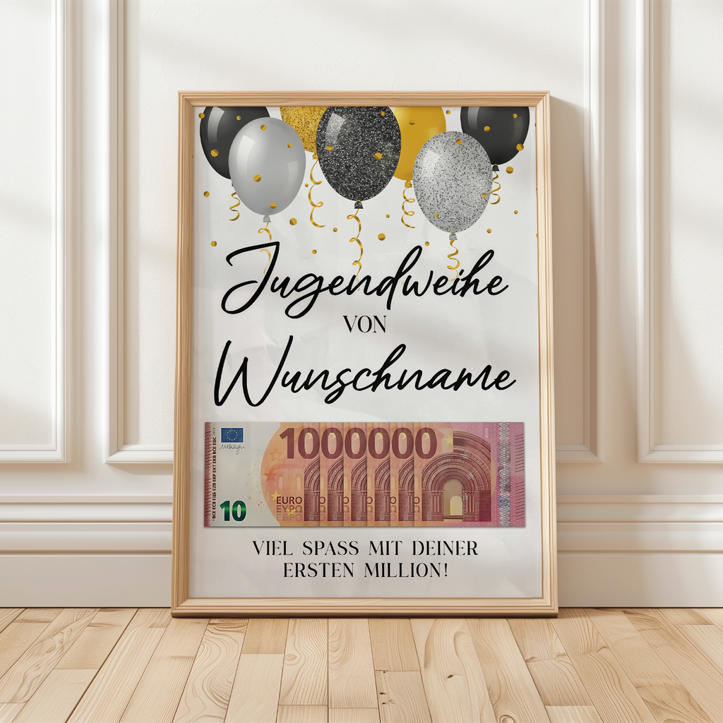 Personalisiertes Geldgeschenk zur Jugendweihe Geschenkidee Jugendweihe Karte
