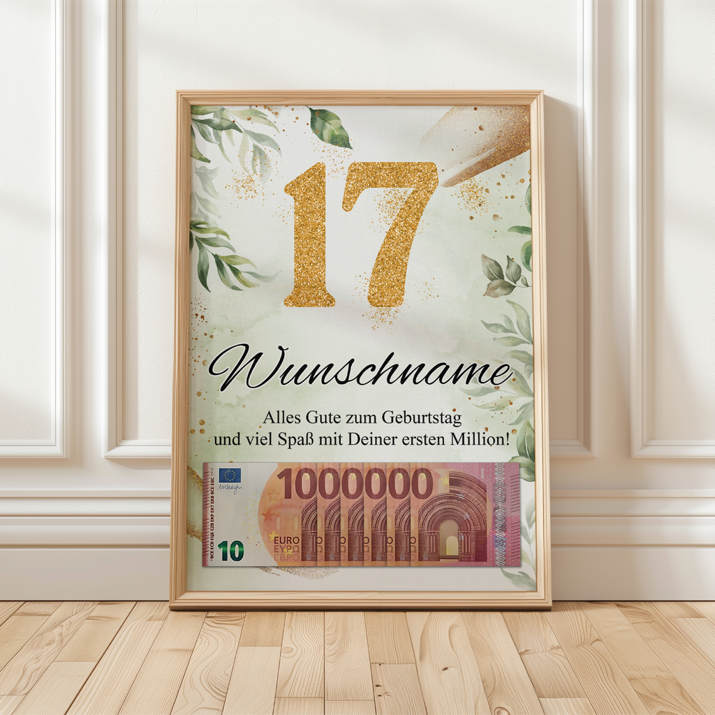 Personalisiertes Geschenk zum 17. Geburtstag Männer Frauen Geburtstagsgeschenk Geschenk