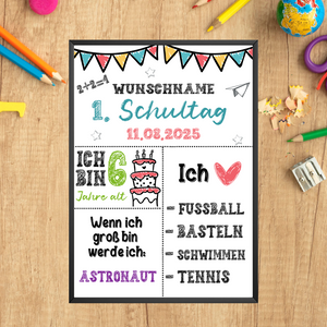 Geschenk zum Schulanfang Personalisiert Schulkind Geschenkidee Schulanfänger