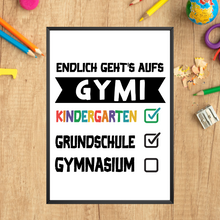 Laden Sie das Bild in den Galerie-Viewer, Grundschulabschluss Geschenk Schulstart Gymnasium 5. Klasse
