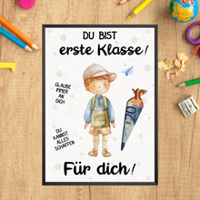 Laden Sie das Bild in den Galerie-Viewer, Geldgeschenk zur Einschulung Schultüte Junge Schulanfang Erstklässler Geschenk
