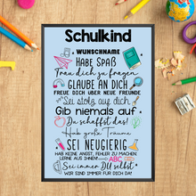 Laden Sie das Bild in den Galerie-Viewer, Personalisiertes Geschenk zum Schulanfang Affirmation Schultüte Einschulung
