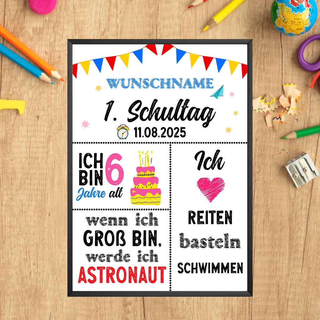 Personalisiertes Geschenk zum Schulanfang Schulkind Geschenkidee Schulanfänger