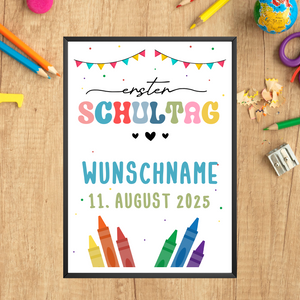 Erster Schultag Geschenk Einschulung personalisiert Schulanfang Erstklässler