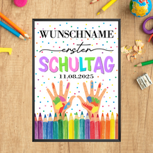 Laden Sie das Bild in den Galerie-Viewer, Erster Schultag Geschenk Einschulung personalisiert Schulanfang Erstklässler
