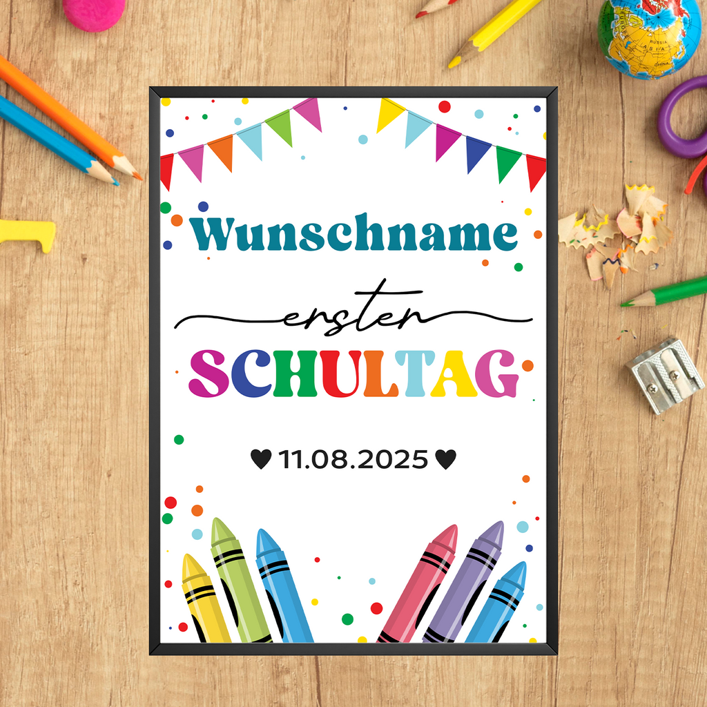 Erster Schultag Geschenk zur Einschulung personalisiert Schulanfang Erstklässler