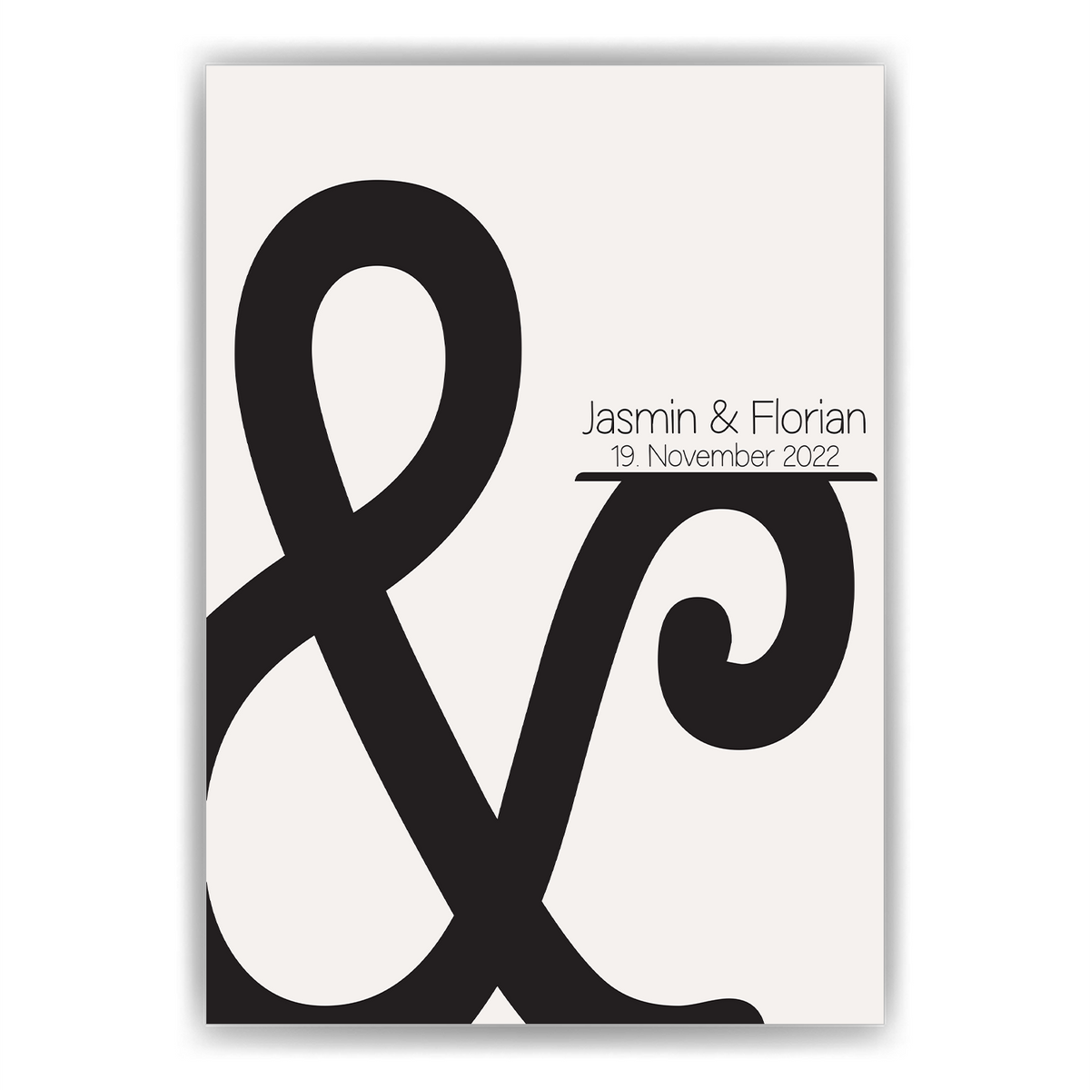 Personalisiertes Poster für Paare Namen Datum Jahrestag Valentinstag Geschenk zur Hochzeit Hochzeitsgeschenk