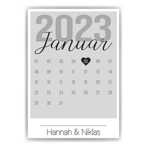 Personalisiertes Poster für Paare Verlobte Kalender Jahrestag Geschenk zur Hochzeit Datum Namen Hochzeitsgeschenk