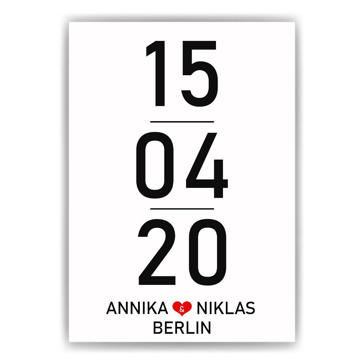Partner Poster Personalisiert Datum Namen Ort Jahrestag Geschenk zum Hochzeitstag