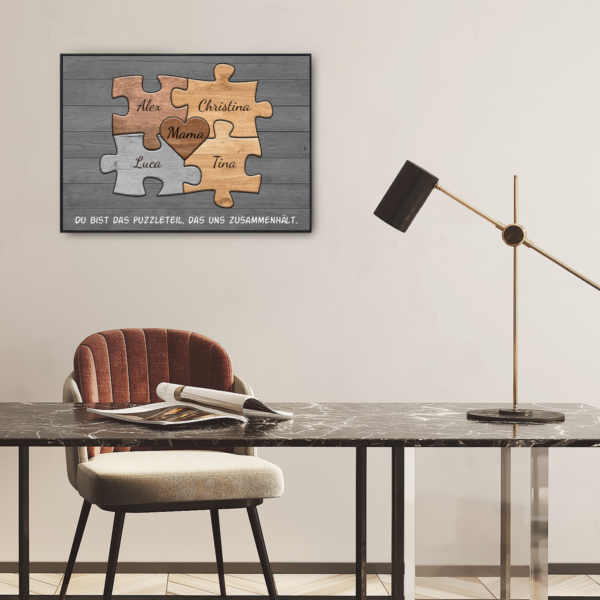 Mama Geschenk personalisiert | Mutter Geburtstag Mama Familienbild gestalten | Muttertag personalisierte Geschenke Mama Puzzle