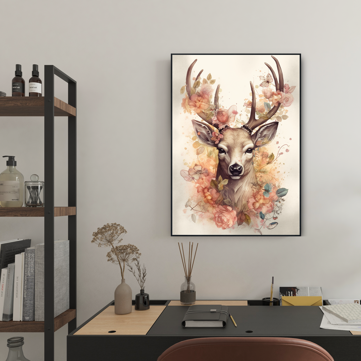 HUARTYUAL Leinwandbild-Set (3 Stück) – Boho Blumenmuster, 30,5x40,6 Cm, Für Wohnzimmer, Schlafzimmer Deko