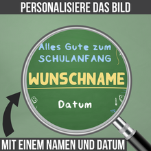 Laden Sie das Bild in den Galerie-Viewer, Personalisiertes Schulanfang Poster Geschenkidee Erster Schultag Schulkind Geschenk zur Einschulung
